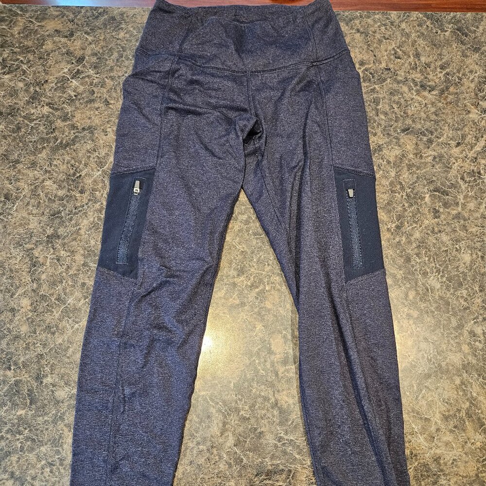 Old Navy marled navy Active Cozecore High-rise Go-Dry leggings